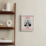 "Team Grad: Portrait Framed Photo" - Framed Photo in Cherry by Louise Kay - In a Room