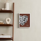 "Modern Heart Snapshot Mix® Warm Tones" - Framed Photo in Rustique by Minted - In a Room