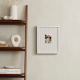 "Coastal Stripe: Portrait" - Framed Photo in Sea by Olivia Kanaley Inman - In a Room