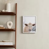 "moo cow" - Art Print in Burlap by Emily Gilbert - In a Room