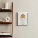 "The Humble Egg" - Art Print in porcelain gray by Monica Loos - In a Room
