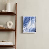 "Fine Feathered I" - Art Print in Midnight Blue by Debra Pruskowski - In a Room