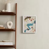 "Adventure Map" - Personalized Art Print in Crimson by Grace Kreinbrink - In a Room