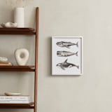 "Three Stacked Whales" - Art Print in Grey by Two if by Sea Studios - In a Room