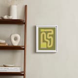 "Twisty Giraffe" - Art Print in Moss by Ampersand Design Studio - In a Room