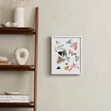 "Moths" - Art Print in Moss Green by Emilie Simpson - In a Room