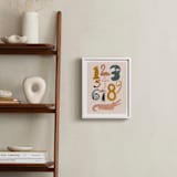 "Safari Friends Numerals" - Art Print in Flamingo by Jenna Holcomb - In a Room