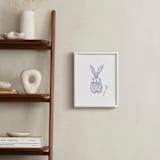 "Lined Animals IV" - Art Print in OCEAN BLUE by Jayne Alfieri - In a Room