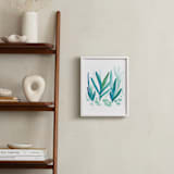 "growing grass" - Art Print in aqua blue by Ramoncita - In a Room