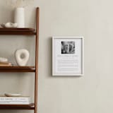 "Brush Stroke Obituary Print" - Custom Print in White by Jackie Crawford - In a Room