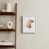 "Custom Pet Silhouette Foil Art" - Custom Foil Print in Rose Gold by Minted - In a Room