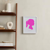 "Custom Silhouette Letterpress Art" - Custom Letterpress Print in Neon Pink by Minted - In a Room