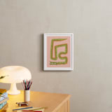 "Twisty Alligator" - Art Print in Moss by Ampersand Design Studio - In a Room