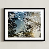 "Double The Oaks" - Art Print in Smalt Blue by Candice Estep - Framed