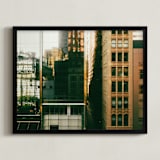 "Chicago Grid" - Art Print in Golden by Ana V. Ramirez - Framed
