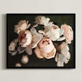 "Popping Peonies" - Art Print in Blush by Rachel Nelson - Framed