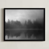 "Fog Reflection" - Art Print in Grey by Jennifer Morrow - Framed