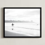 "Monochrome Coasts" - Art Print in Monochrome by Matthew Sampson - Framed