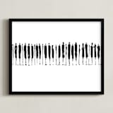 "Piano Men" - Art Print in Black and White by Vasco - Framed