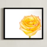 "Minimalist Beauty 2" - Art Print in Orange Yellow by Mary Ann Glynn-Tusa - Framed