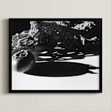 "Persimmon in the Sun" - Art Print in Black by Elky Ink - Framed
