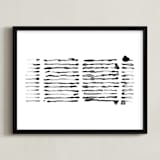 "Invisible Ink" - Art Print in Charc by Stephanie Nowotarski - Framed