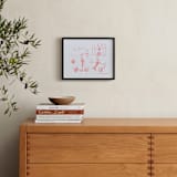 "Your Drawing as Letterpress Art Print" - Custom Letterpress Print in Neon Coral by Minted - In a Room