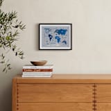 "Nautical Map" - Art Print in Soft Blue by Carrie Cantwell - In a Room