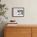 "Minimalist Obituary Print" - Custom Print in White by Jennifer Postorino - In a Room