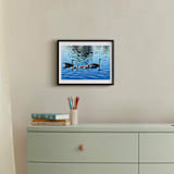 "The Family" - Art Print in Gradient blue by NSMARK - In a Room