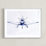 "Aim High" - Art Print in Jet Blue by Erin Lusk - Framed
