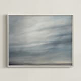 "Gray Lady" - Art Print in mauve by Kelly Money - Framed