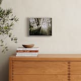 "Foggy Treehouse" - Art Print in Golden Orange by Katie Buckman - In a Room
