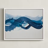 "Rivulet" - Art Print in Aegean by Amy Gray - Framed Canvas
