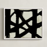 "Missed Connections" - Art Print in Black and White by Ilana Greenberg - Framed Canvas