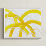 "Mountain Sunshine" - Art Print in Sunshine Yellow by Christina Flowers - Framed Canvas