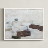 "Pet Names" - Art Print in Mink by Jennifer Daily - Framed Canvas