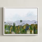 "Los Angeles landscape" - Art Print in Green Hills by Kelly Witmer - Framed Canvas