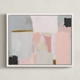 "atmospheric" - Art Print in Apricot by Amy Gray - Framed Canvas