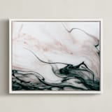 "Ethereal Flow" - Art Print in Ocean Sunset by Melanie Severin - Framed Canvas