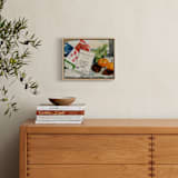 "Negroni Blue" - Art Print in orange by Lisa Travis - In a Room