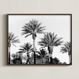"Laid Back Palms" - Art Print in Gray by Three Wings North - Framed