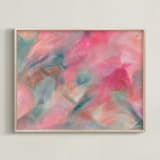"Pretty Please" - Art Print in Cotton Candy by Brooke Drake - Framed