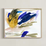 "To the Sea" - Art Print in golden by Lauren Packard - Framed