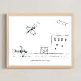 "Your Drawing: Landscape Custom Print" - Custom Print in Deep Gray by Minted - Framed