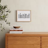 "Linear Cityscape" - Art Print in Black by Daniela - In a Room