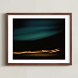 "Night Drive" - Art Print in Neon Lights by Rachel Marie Keba - Framed