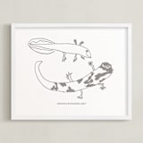 "Your Drawing: Landscape Custom Letterpress Print" - Custom Letterpress Print in Warm Gray by Minted - Framed