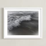 "The Uniqueness of Waves XLVI" - Art Print in Stormy Gray by Tal Paz-Fridman - Framed
