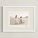 "Luxe Stripes: Landscape" - Framed Photo in Azure by Creo Study - Framed